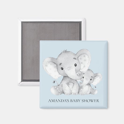 Elephant Baby Shower Fevor Magnet (Vorderseite/Rückseite)