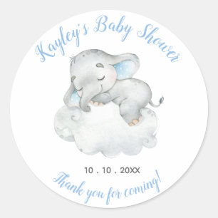 Elephant Baby Shower Fevor Sticker Schlafträumen