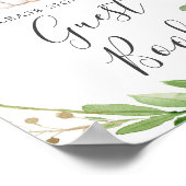 Elephant Baby Shower Gästebuch-Zeichen Poster (Ecke)