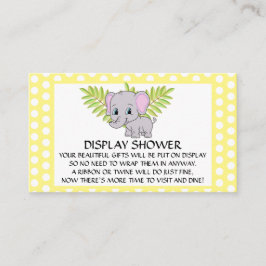 Elephant Baby Shower Gender Neutral Display Dusche Begleitkarte