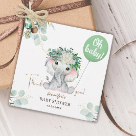 Elephant Baby Shower Gender Neutral Geschenkanhänger