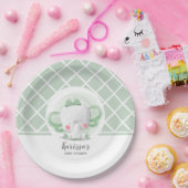 Elephant Baby Shower Gender Neutral Pappteller (Party)