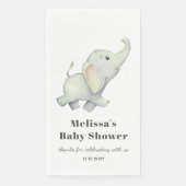 Elephant Baby Shower Gender Neutral Personalisiert Serviette (Vorderseite)