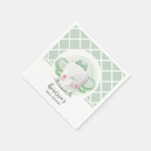 Elephant Baby Shower Gender Neutral Serviette (Ecke)