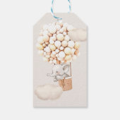 Elephant Baby Shower Geschenktasten Geschenkanhänger (Rückseite)