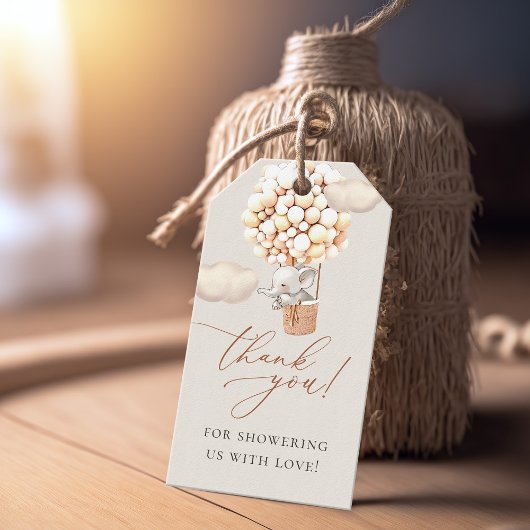 Elephant Baby Shower Geschenktasten Geschenkanhänger