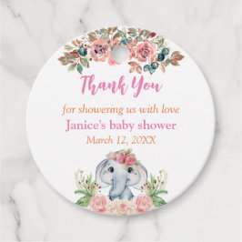 Elephant Baby Shower Geschenktasten Geschenkanhänger