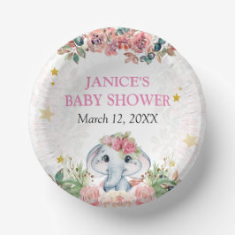 Elephant Baby Shower Geschenktasten Pappteller