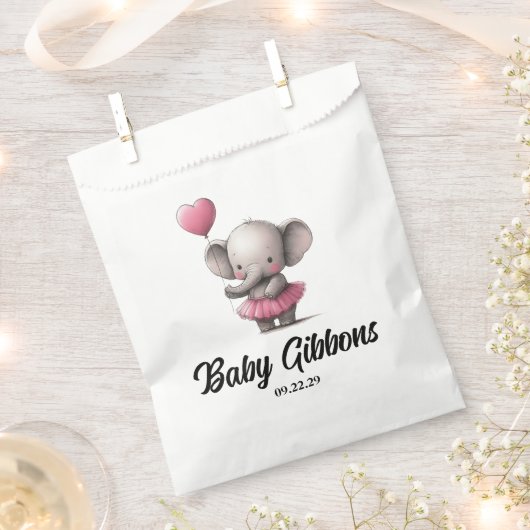Elephant Baby Shower Geschenktütchen (Ausgeschnitten)