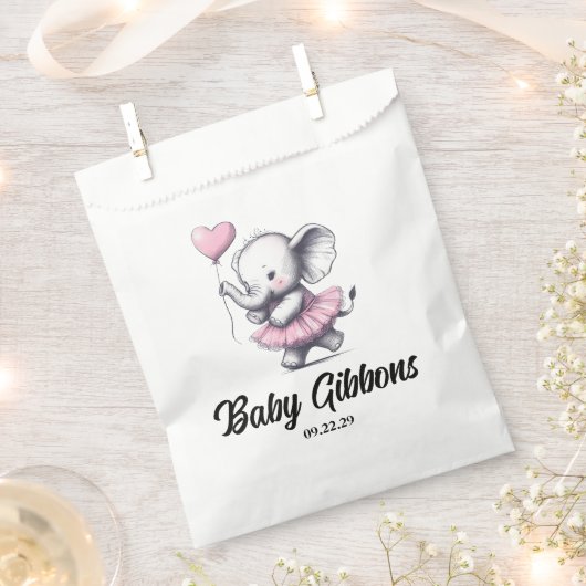 Elephant Baby Shower Geschenktütchen (Ausgeschnitten)