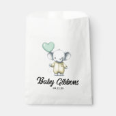 Elephant Baby Shower Geschenktütchen (Vorderseite)