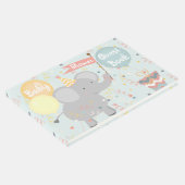 Elephant Baby Shower Giraffe Monkey Confetti Gästebuch (Ecke)