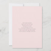 Elephant Baby Shower Girl Einladung (Rückseite)