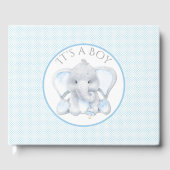 Elephant Baby Shower Guest Book Gästebuch (Vorderseite)