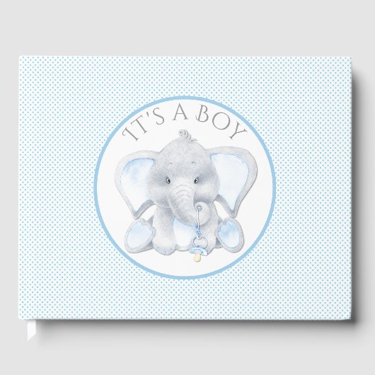 Elephant Baby Shower Guest Book Gästebuch (Vorderseite)