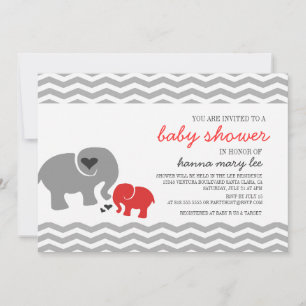 Elephant Baby Shower Invitation Einladung