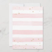 Elephant Baby Shower Invitation Girl, Safari Pink Einladung (Rückseite)