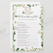 Elephant Baby Shower kennt Mama am besten (Vorne/Hinten)