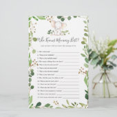 Elephant Baby Shower kennt Mama am besten (Stehend Vorderseite)