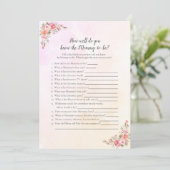 Elephant Baby Shower kennt Mommy Best Game Einladung (Stehend Vorderseite)