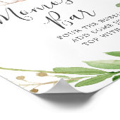 Elephant Baby Shower Mimosa Bar Sign Poster (Ecke)