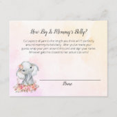 Elephant Baby Shower Mommy's Bly Size Game Begleitkarte (Vorderseite)