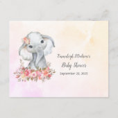 Elephant Baby Shower Name Suggestions Game Begleitkarte (Rückseite)
