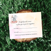 Elephant Baby Shower Name Suggestions Game Begleitkarte
