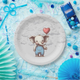 Elephant Baby Shower Pappteller