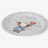 Elephant Baby Shower Pappteller (Schrägansicht)