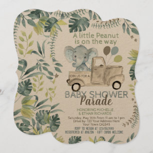 Elephant Baby Shower Parade Einladung