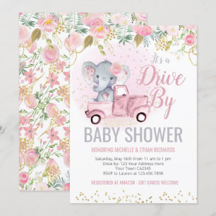 Elephant Baby Shower Parade Einladung