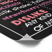 Elephant Baby Shower Party Chalkboard-Zeichen Girl Poster (Ecke)