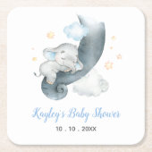 Elephant Baby Shower Personalisiert (Elephant Clou Rechteckiger Pappuntersetzer (Vorderseite)