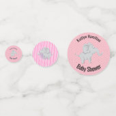 Elephant Baby Shower Pink Girl Konfetti (Vorderseiten)