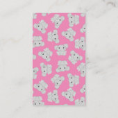 Elephant Baby Shower Pink Safari Girl Begleitkarte (Rückseite)