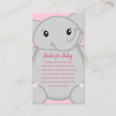 Elephant Baby Shower Pink Safari Girl Begleitkarte (Vorderseite)