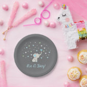 Elephant Baby Shower Plate, ein Boy Plate Pappteller (Party)