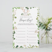 Elephant Baby Shower rät, was in der Windelbeutel (Stehend Vorderseite)