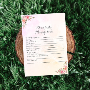 Elephant Baby Shower Ratschläge für Mama Einladung