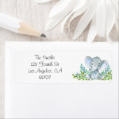 Elephant Baby Shower Return Labels (Insitu)