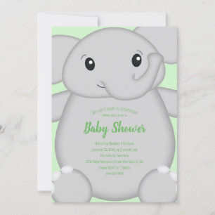 Elephant Baby Shower Safari Einladung