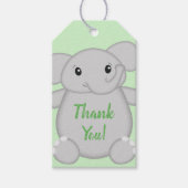 Elephant Baby Shower Safari Geschenkanhänger (Vorderseite)