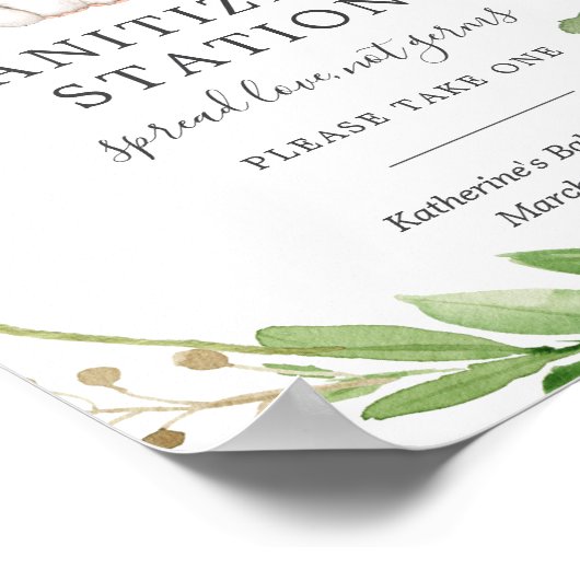 Elephant Baby Shower Sanitizing Station Schild (Ecke)