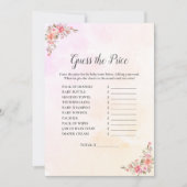 Elephant Baby Shower schätzt den Preis Einladung (Vorderseite)