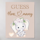 Elephant Baby Shower schätzt wie viele Poster (Vorne)