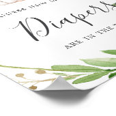 Elephant Baby Shower schätzt, wie viele Windeln Poster (Ecke)