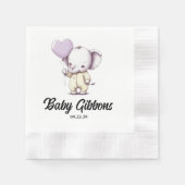 Elephant Baby Shower Serviette (Vorderseite)