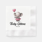 Elephant Baby Shower Serviette (Vorderseite)