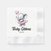 Elephant Baby Shower Serviette (Vorderseite)